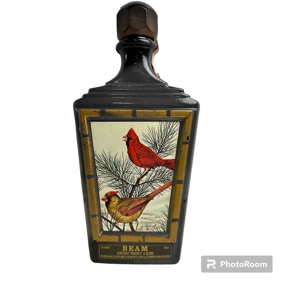 Jim Beam | Vintage Collectors Decanter Bottle J. Lockhart Artist Cardinals - Picture 1 of 7